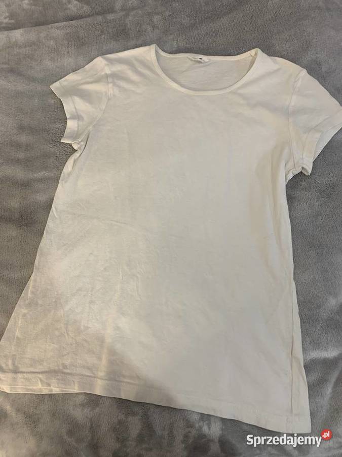 Tshirt koszulka bluzka z krótkim rękawem biała