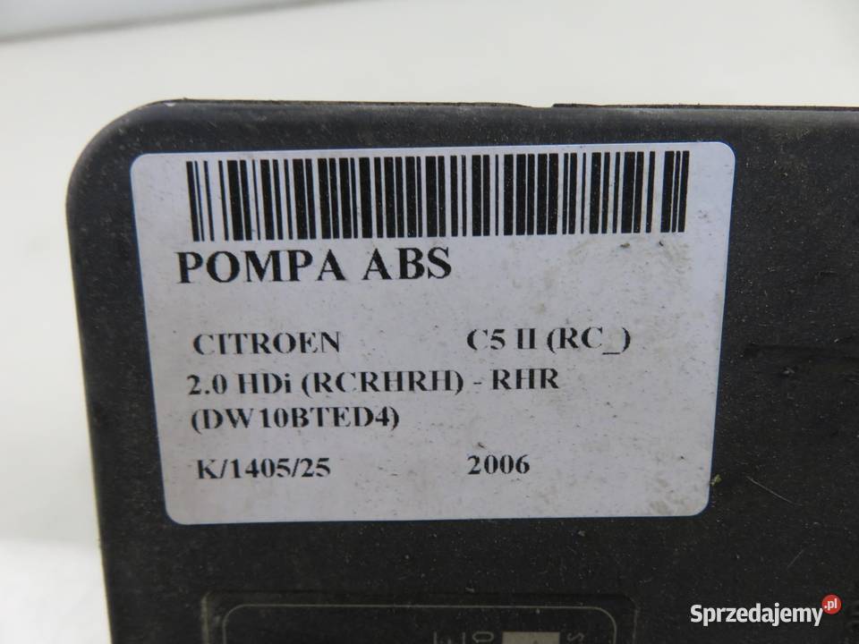 POMPA ABS CITROEN C5 II 10096011653 9659770580 Części samochodowe sprzedam