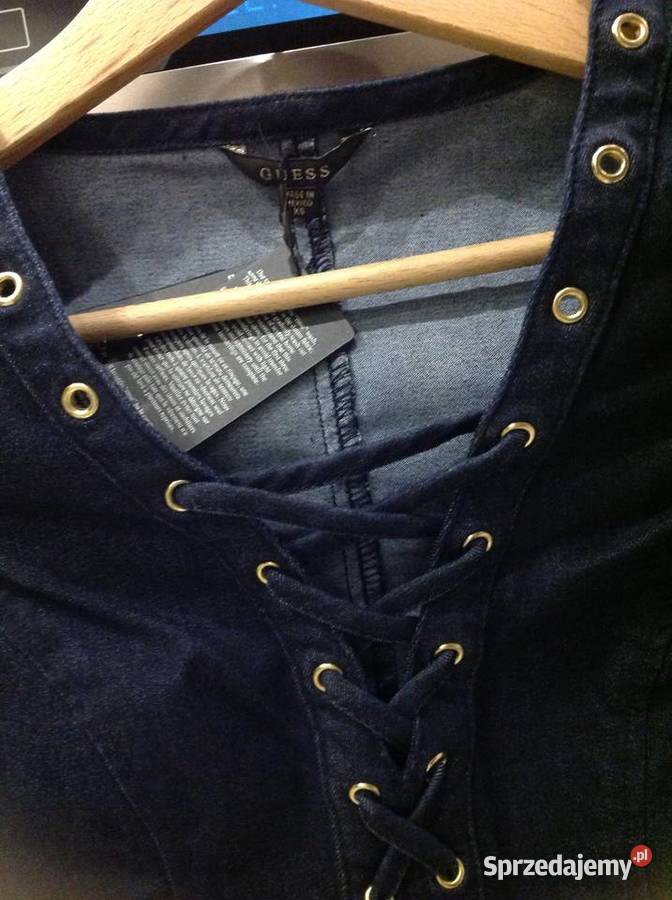 Crop Top Jeans Damski GUESS XS NOWY