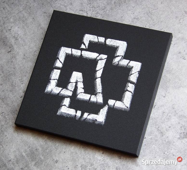 Rammstein Logo ręcznie grawerowane na blasze Sandomierz