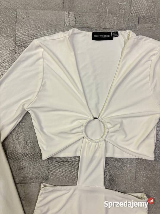 Białe body na długi rękaw z kółkiem Zgierz