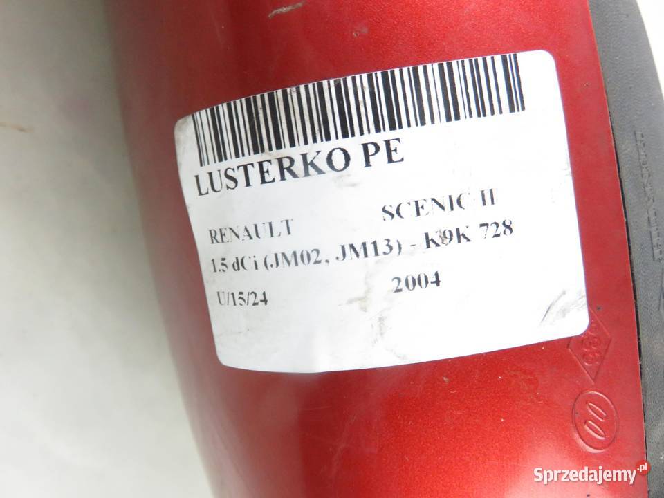 LUSTERKO PRAWE RENAULT SCENIC II TEB76 Lusterka zewnętrzne Lusterka zewnętrzne