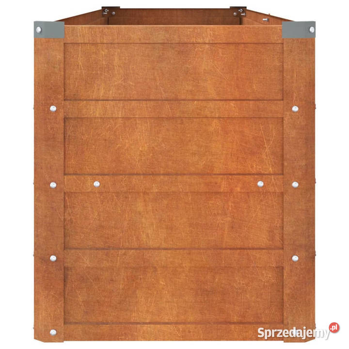 Podwyższona donica rdzawa 160x40x45 stal