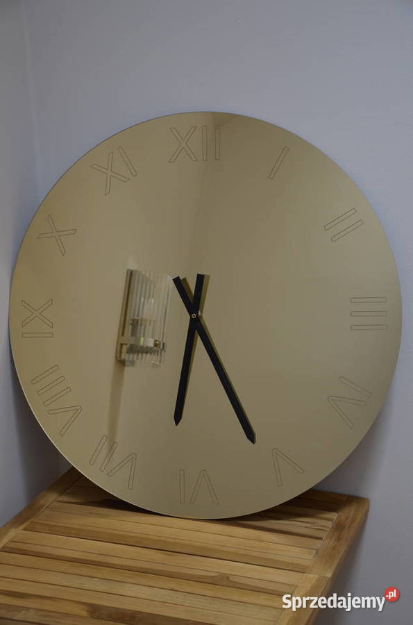 duży 60 włoski zegar ścienny glamour lustrzany Zegary Zamość sprzedam