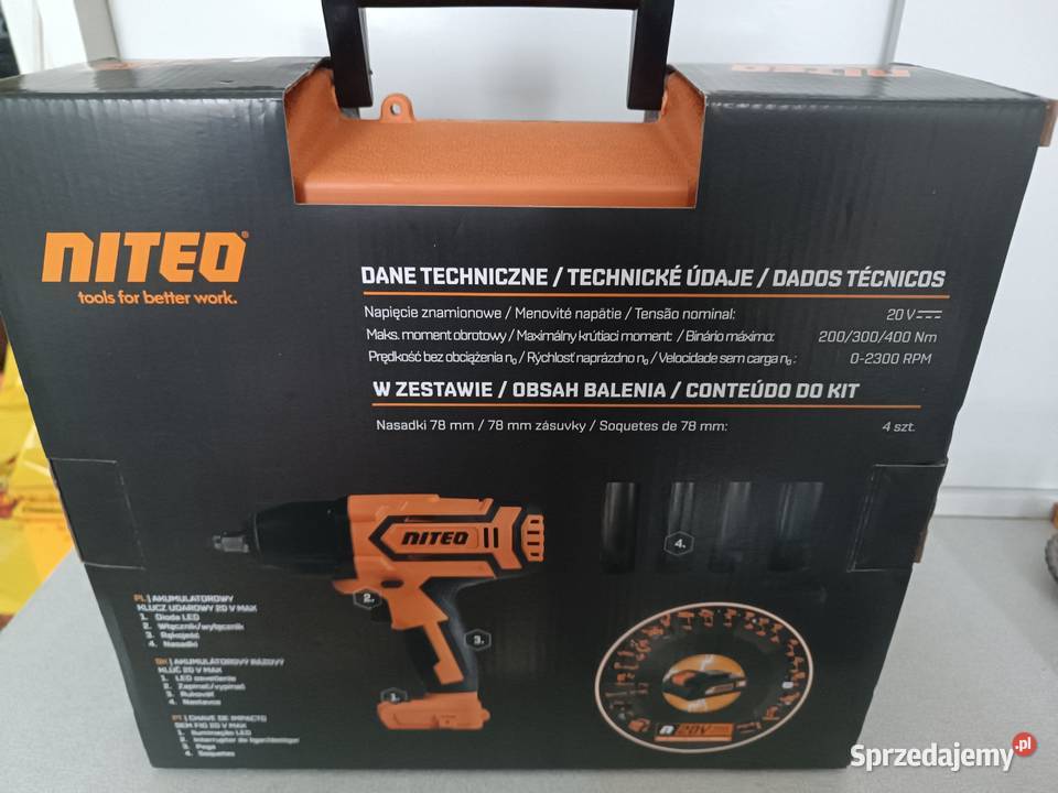 Klucz udarowy akumulatorowy Niteo 200 300 400 Nm Kędzierzyn-Koźle