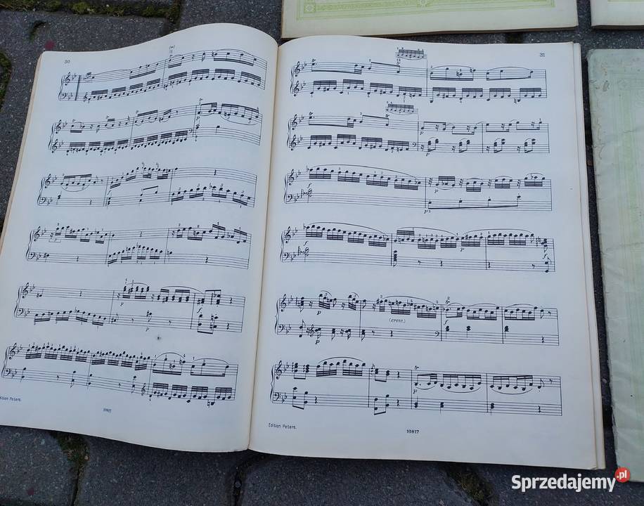 Nuty na fortepian zestaw starych zeszytów 7 Bach Tczew