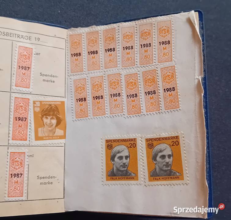 Legitymacja Deutsche Turn und Sportbuch der DDR Koźminek