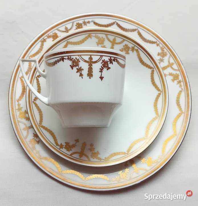 Trio śniadaniowe porcelana Pinkenhammer Koźminek