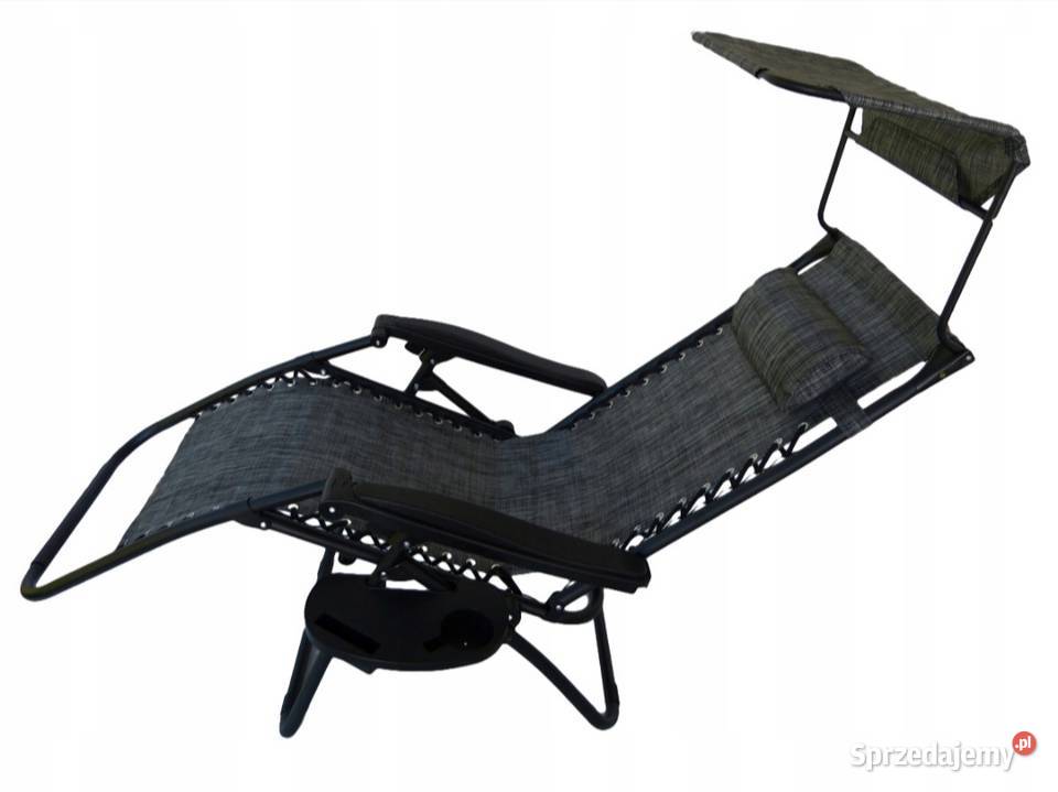 Leżak ogrodowy Fotel plażowy szary z poduszką i Opole sprzedam