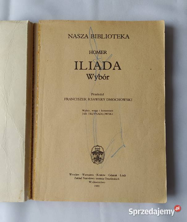ILIADA Homer wybór Hajnówka