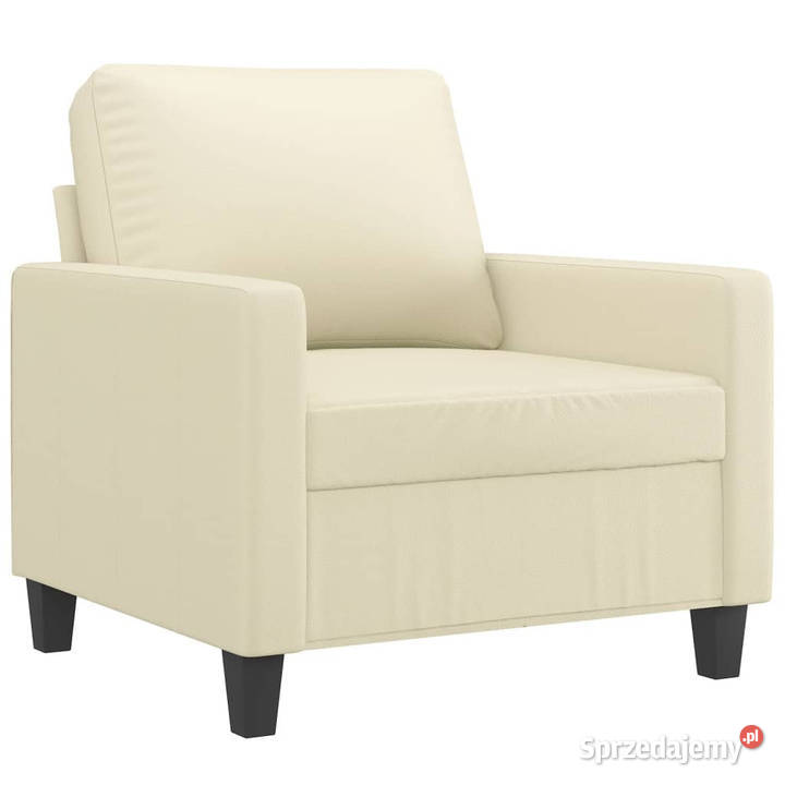 4osobowa sofa z poduszkami kremowa sztuczna Warszawa