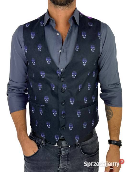 GIOVANNI PERA kamizelka męska D631 czarna w Rozmiar L Ostrów Wielkopolski