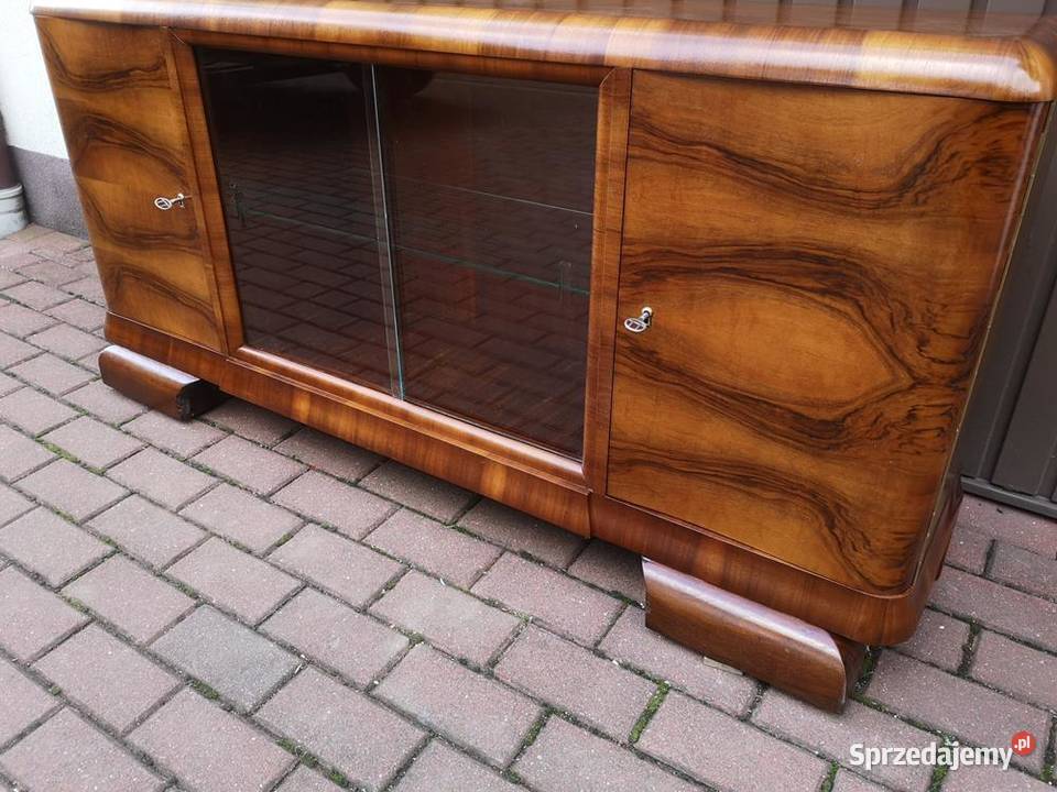 Komoda RTV ARTDECO Niska Orzech 152 Stara Antyk Swarzędz