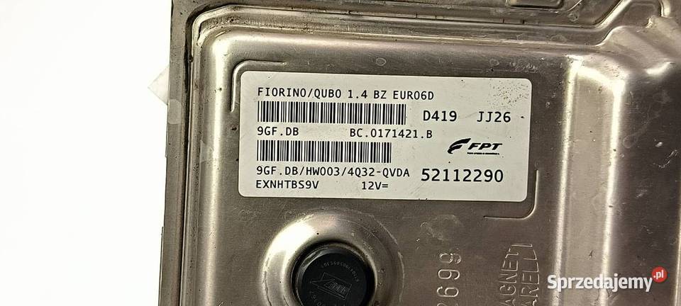 KOMPUTER SILNIKA ECU FIAT FIORINO 52112290 Pozostałe Lipno