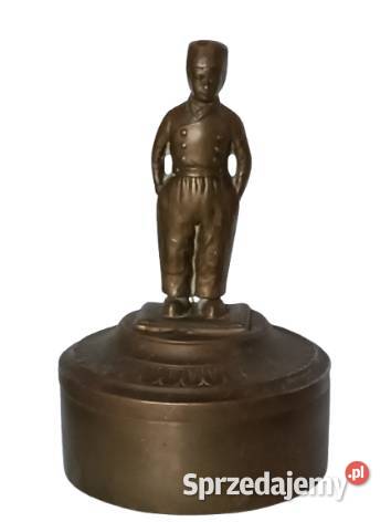 Mosiężne puzderko z figurką chłopca dekoracyjne podkarpackie Rzeszów