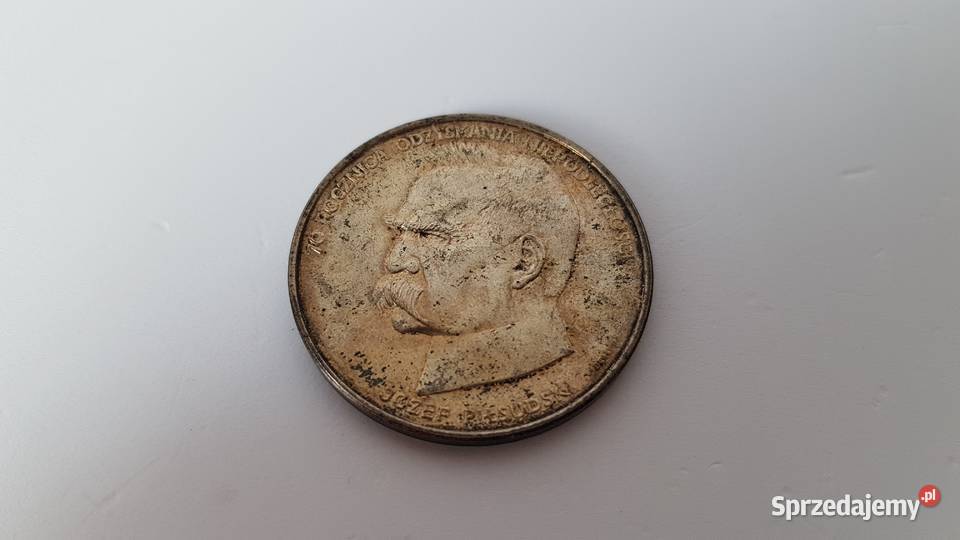 50 000 Józef Piłsudski 1988 Ag 750 srebro Dąbrowa Górnicza