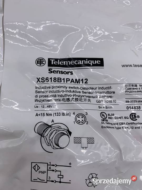 Telemecanique XS618B1PAM12 Czujnik indukcyjny mazowieckie Warszawa