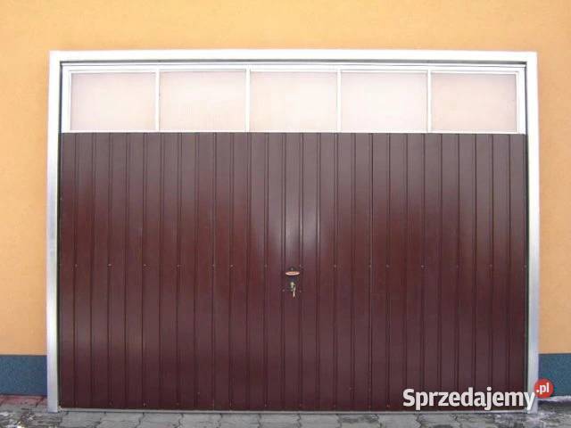 DRZWI GARAŻOWE DWUSKRZYDŁOWE KOLOR ANTRACYT ocynk Sierpc
