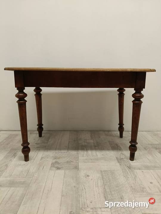 stół wiejski drewniany wintage sosnowy blat Radomsko