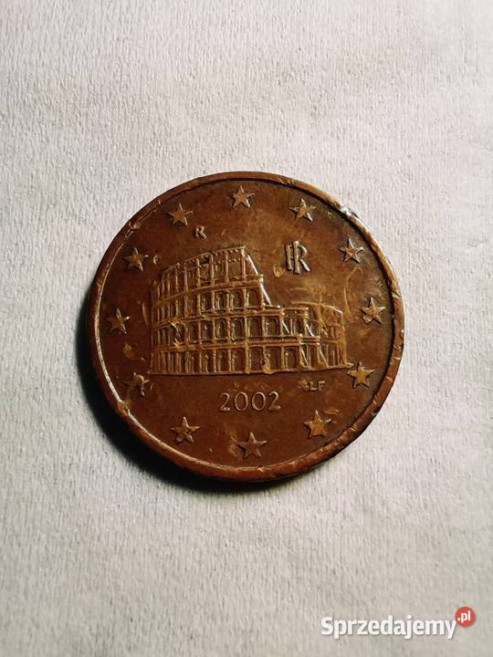 Włochy, 5 Euro Cent, 2002, Rome, Miedź