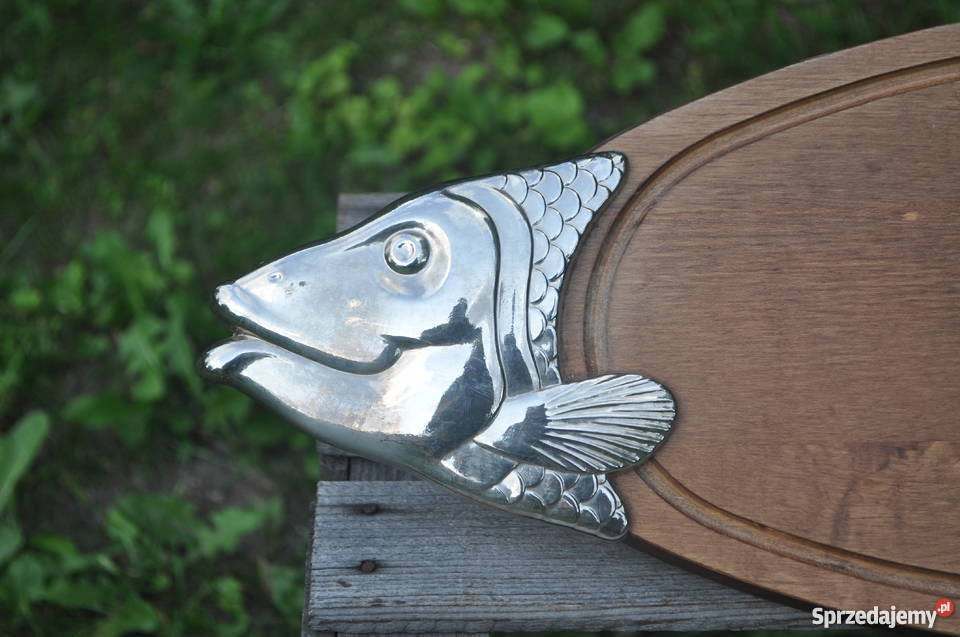 Duża drewniana deska RYBA 62x21 Warszawa