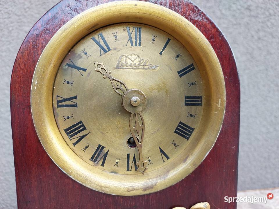 114 Stary zegar stołowy Lauffer chodzik Tczew