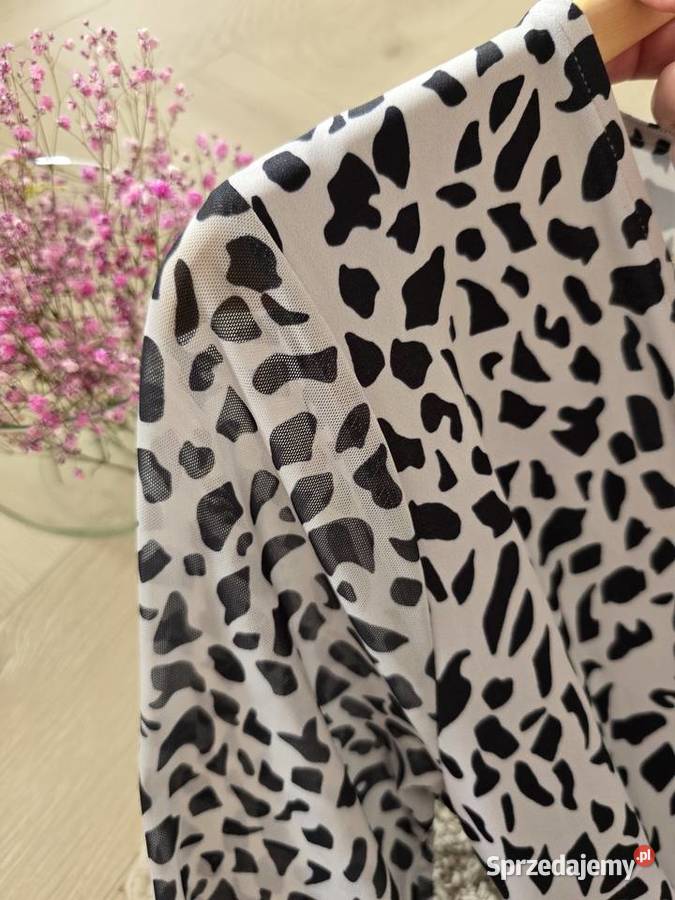 Sukienka drapowany przód Print Centki