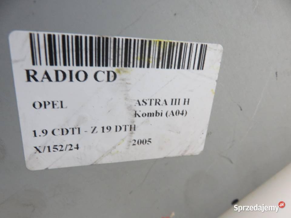 RADIO OPEL ASTRA III H Kombi A04 13157571BF małopolskie