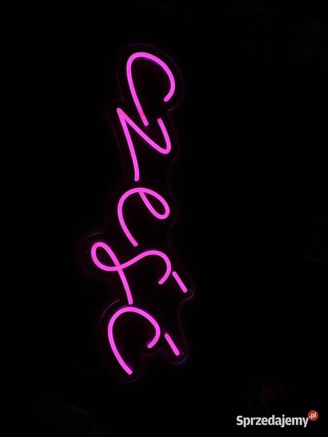 Neon Cześć różowo fioletowy