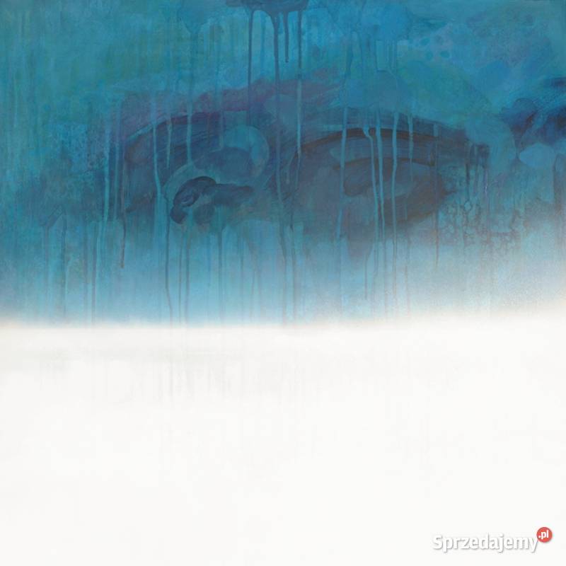 Obraz Zima 70x70 akryl na płótnie duży odcienie błękitu Szczecin sprzedam