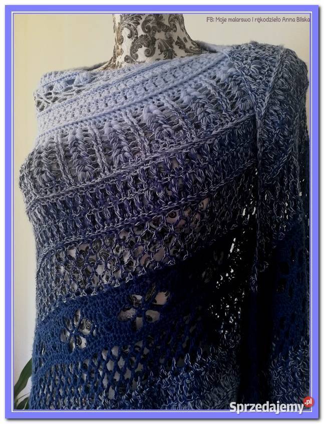 Chusta Ombre rękodzieło na szydełku NOWA Skarżysko-Kamienna