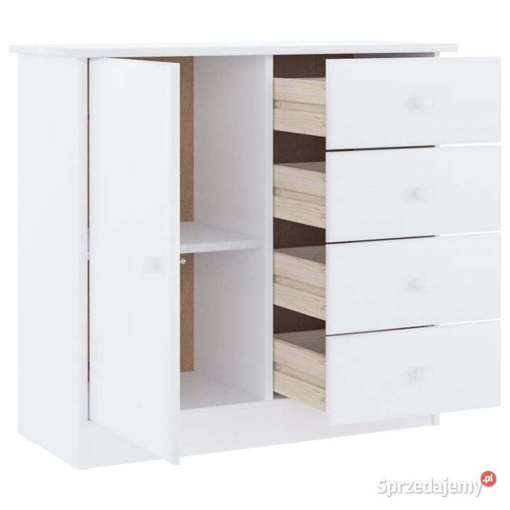 Szafka ALTA biała 77x35x73 lite drewno sosnowe Warszawa