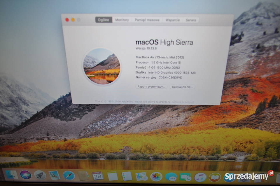 Laptop Apple Macbook Air 13 A1466 Skarżysko-Kamienna sprzedam