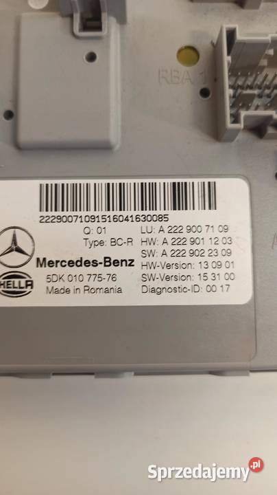 MODUŁ KOMFORTU MER W205 A2229007109 osobowe