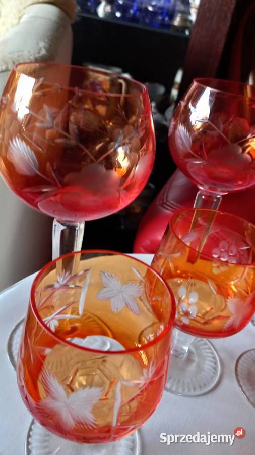Komplet kryształ wino i koniakkyszał Warszawa