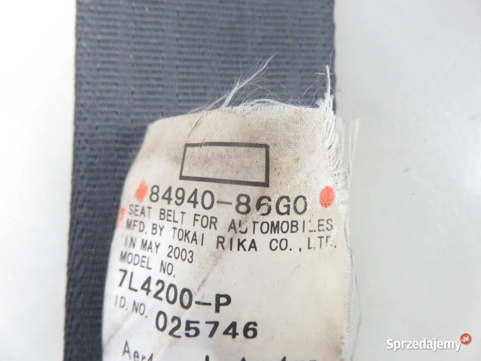 PAS LEWY PRZEDNI SUBARU JUSTY III 8494086G0 Pasy bezpieczeństwa