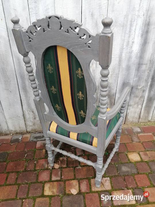 Fotel dębowy gdański Fotele lubelskie Wąwolnica