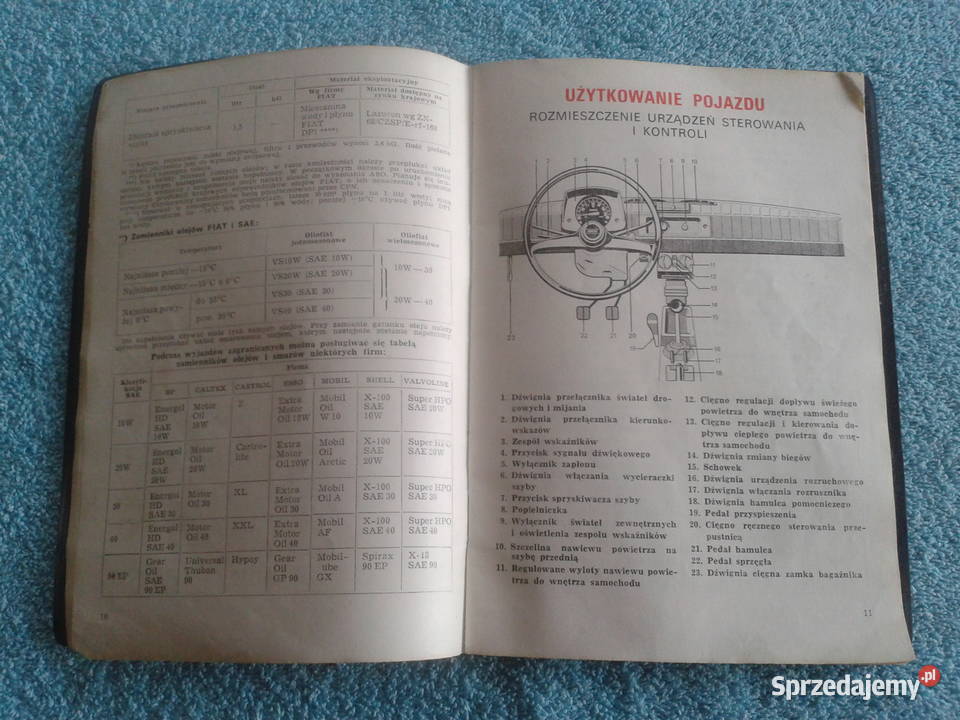 instrukcja obsługi samochodu FIAT 126p 1973 lubelskie sprzedam