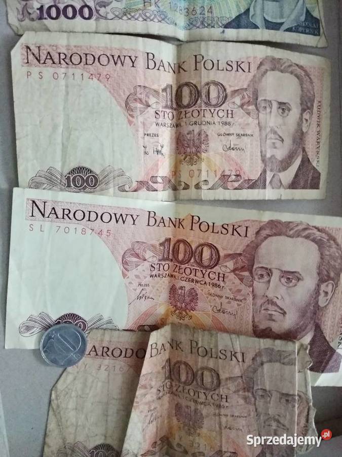 banknoty polskie stare waryński kopernik wielkopolskie Poznań