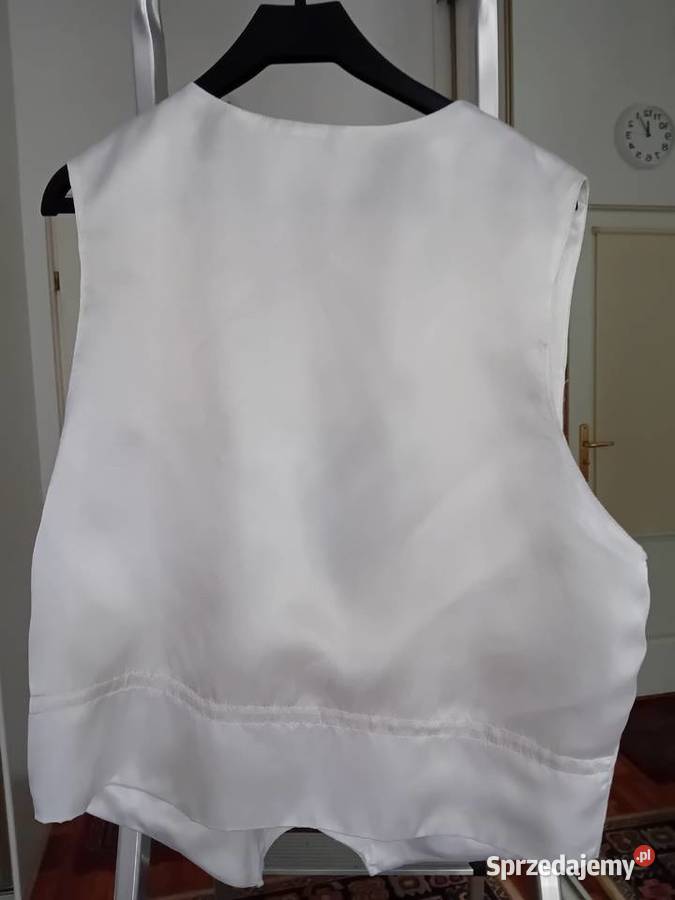 kamizelka biała z kołnierzykiem męska Męska Warszawa