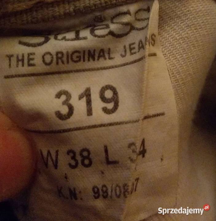 Szare piaskowe jeansy Stress jasno brązowe W38 brązowy/beżowy mazowieckie Warszawa