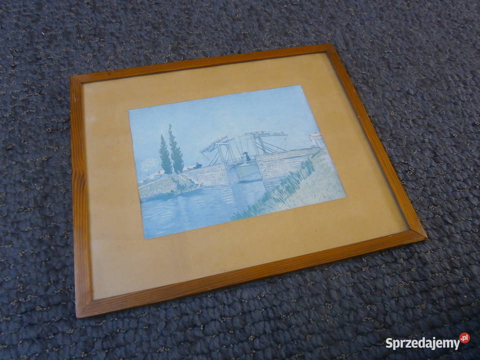 Obraz w ramie Postać na moście autor nieznany Łódź