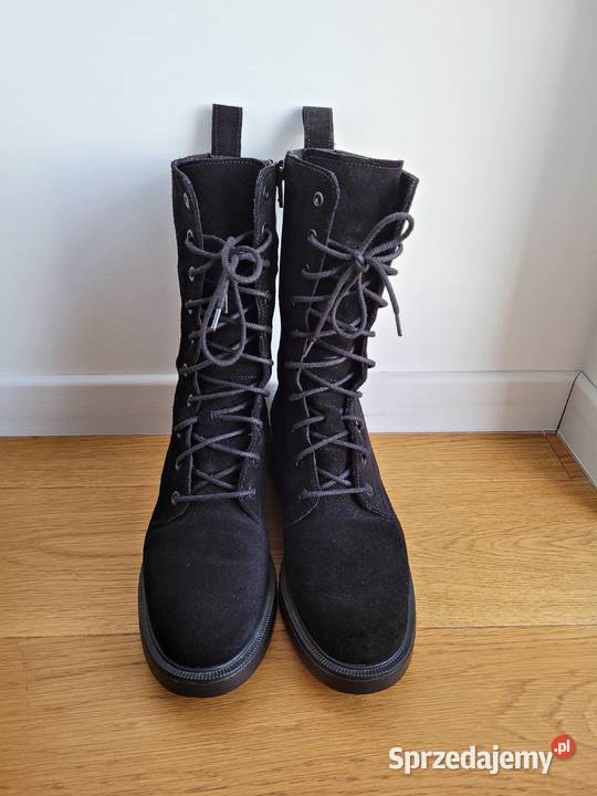 Czarne welurowe trzewiki botki Ryłko Moda i Styl małopolskie Liszki