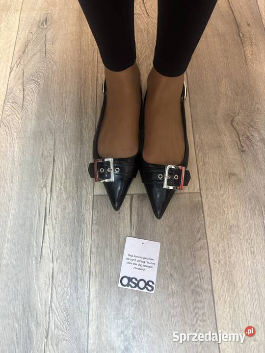 40 Asos Design Czarne baleriny wieczorowe z Obuwie