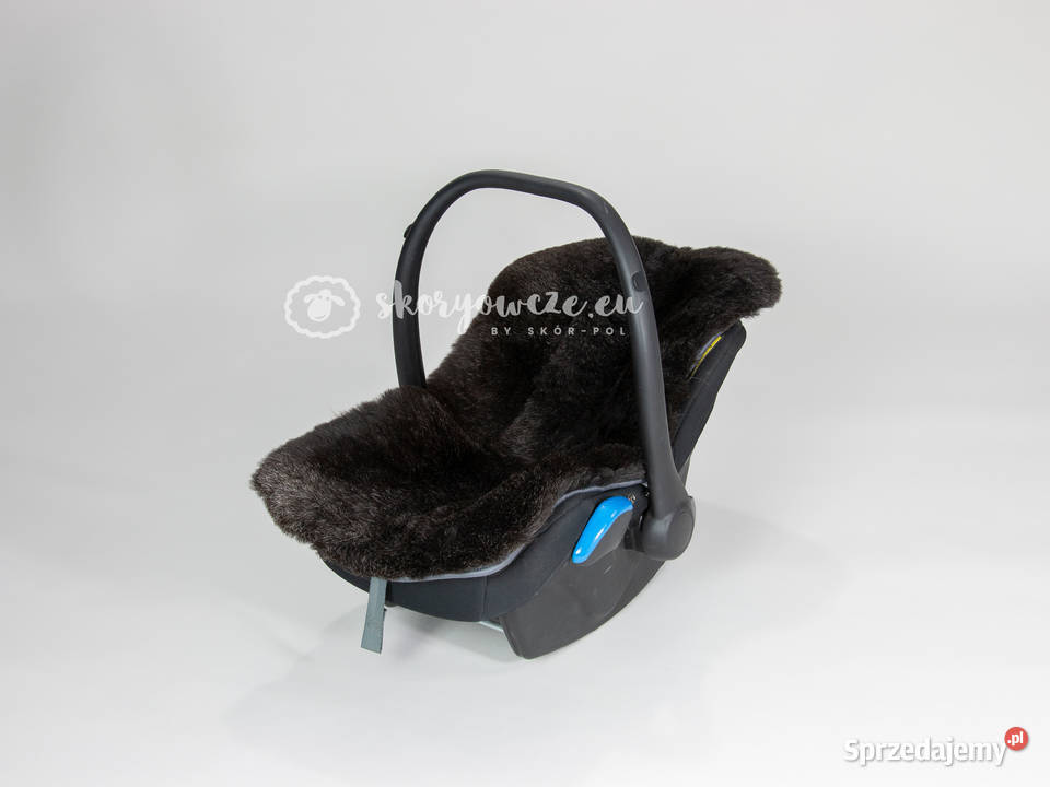 Wkładka do fotelika ze skóry owczej Czarna 40x80 Szaflary