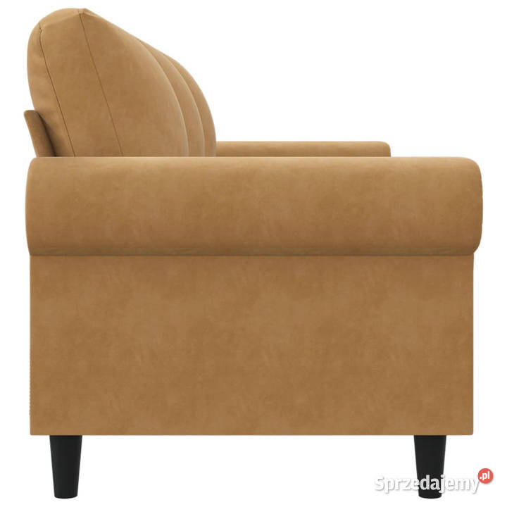 Sofa 3osobowa brązowa 180 tapicerowana aksamitem Warszawa