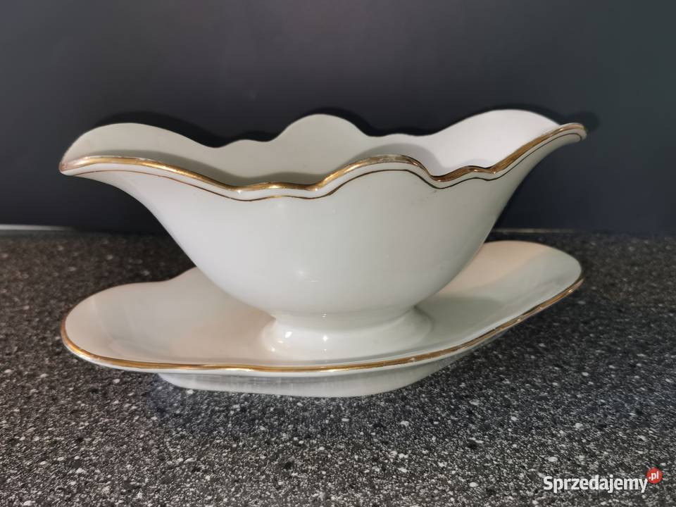 Sosjerka PRL Vintage Porcelana i szkło Piastów
