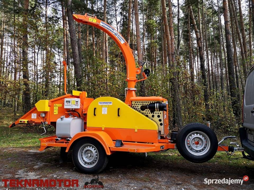 TEKNAMOTOR mobilny rębak bębnowy Skorpion 280 Leśnictwo Ostrowiec Świętokrzyski