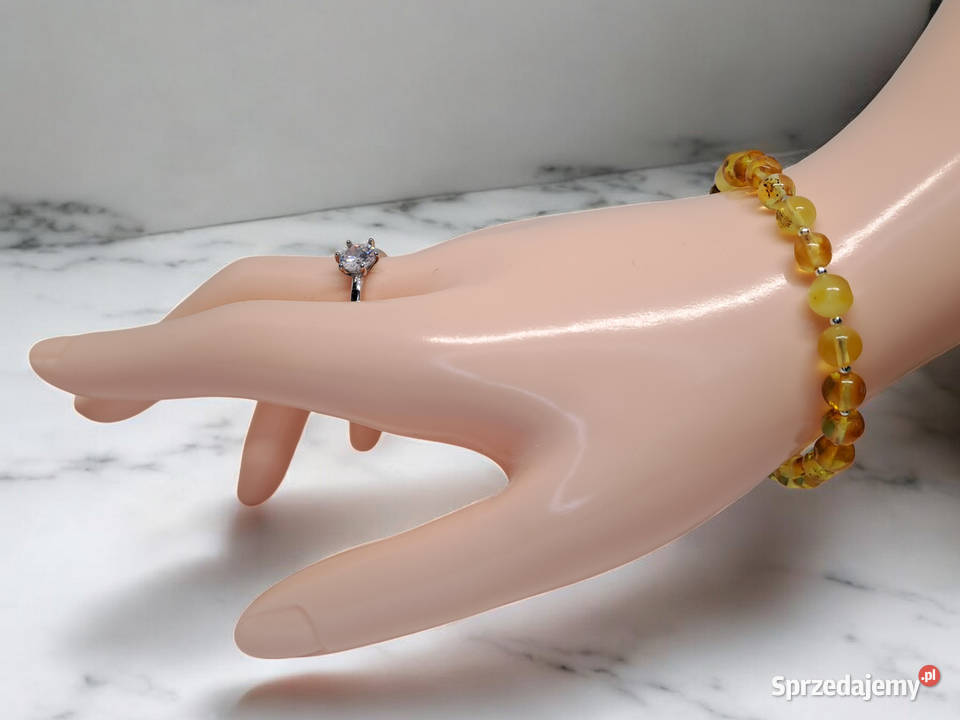 Bransoletka z bursztynu bursztyn bałtycki kulka Warszawa sprzedam