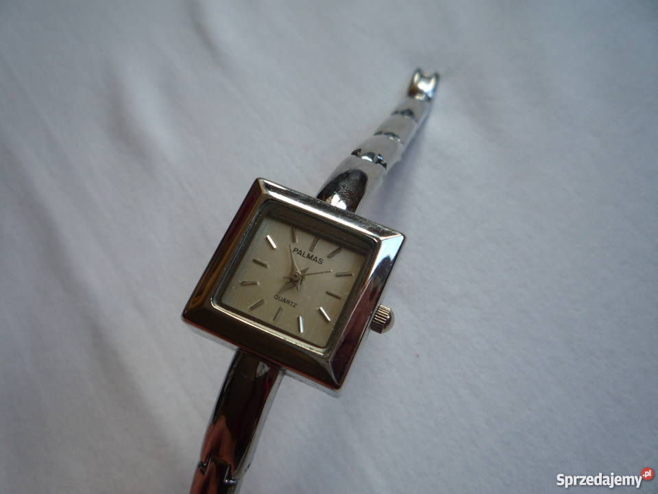 Zegarek damki Palmas Quartz Kwadratowy Srebrna Szczecin